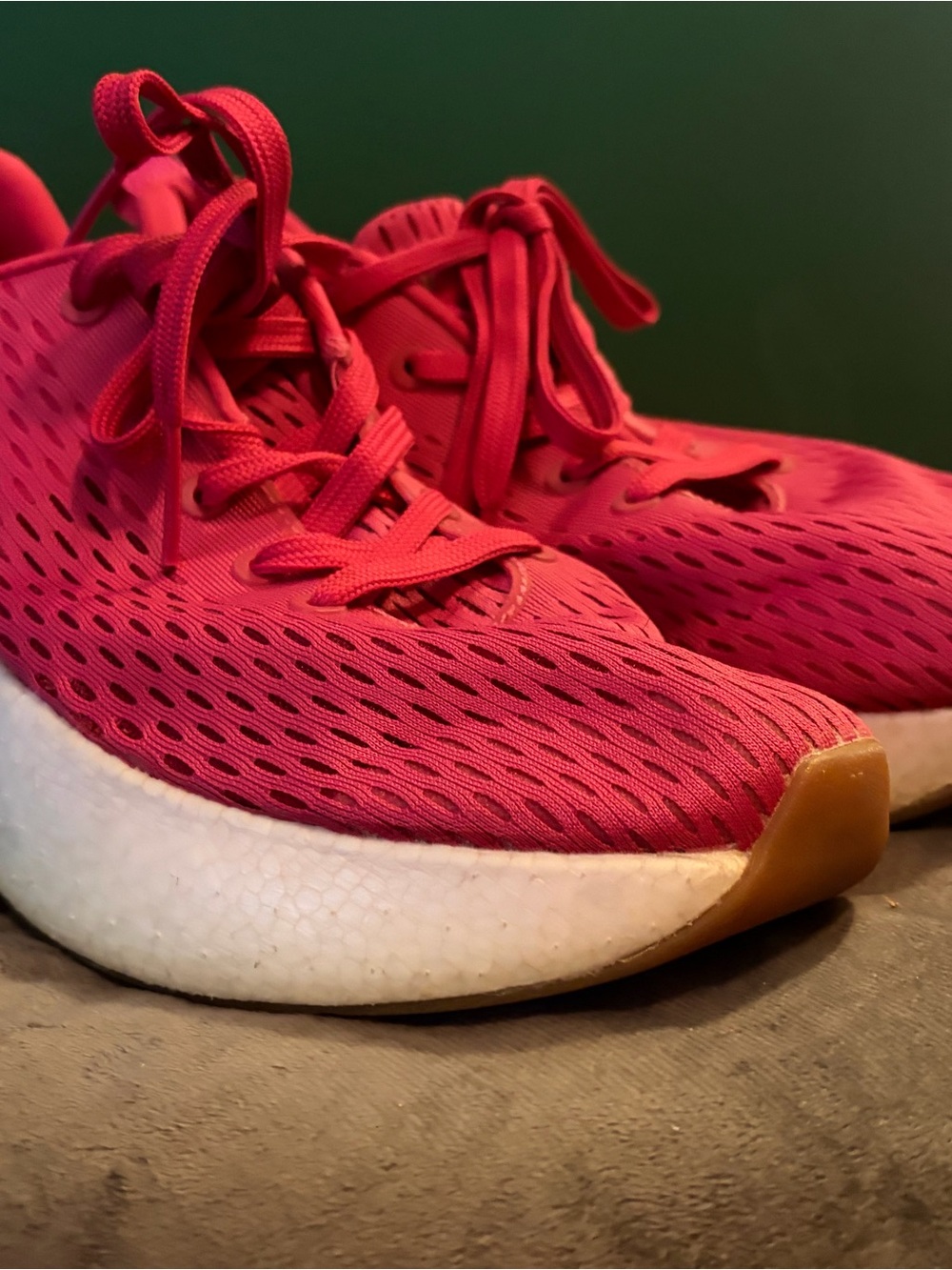NOBULL Women's Hot Pink Athletic Sneakers with White Midsole